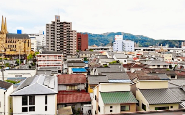 福山市市街の様子