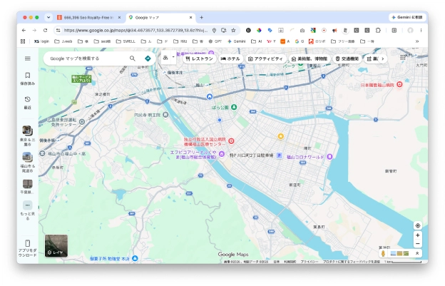 福山市の地図